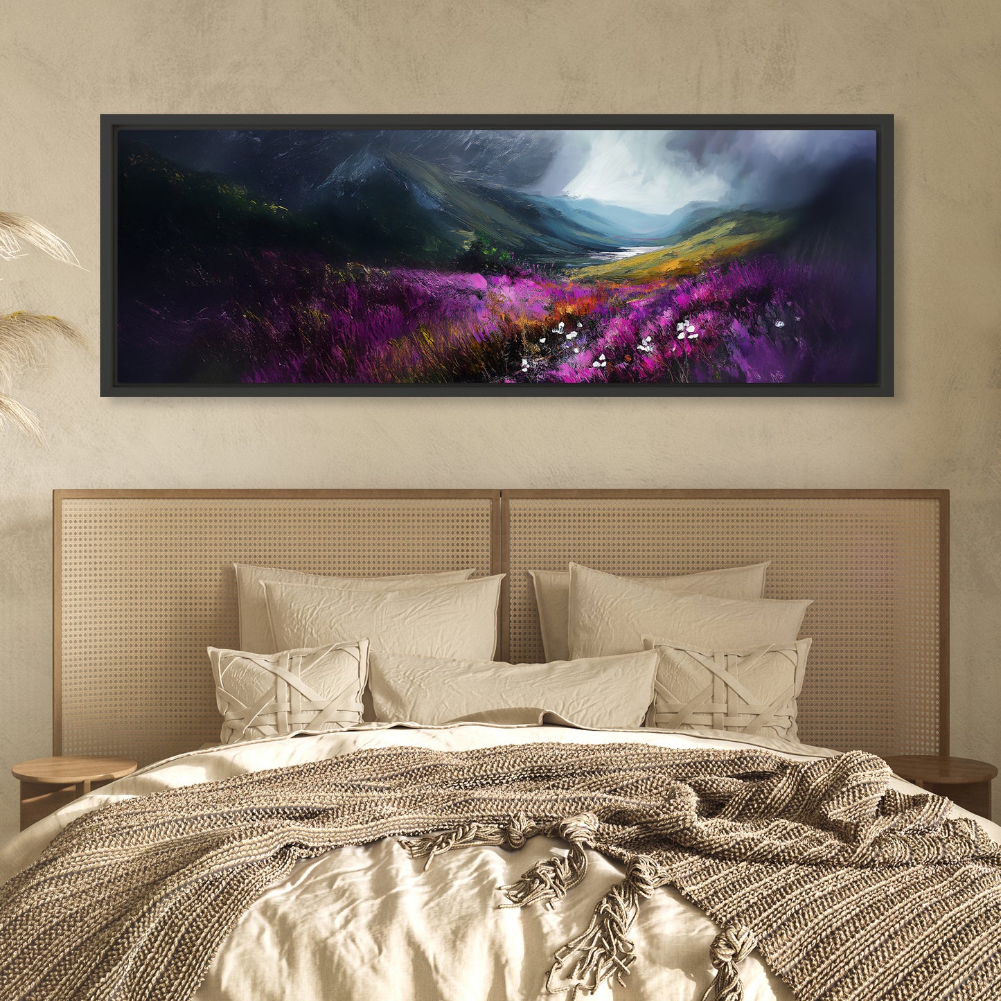 Storm In The Valley - Panoramic Canvas Print (60” x 20”)