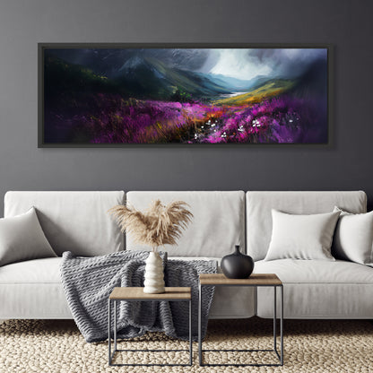 Storm In The Valley - Panoramic Canvas Print (60” x 20”)
