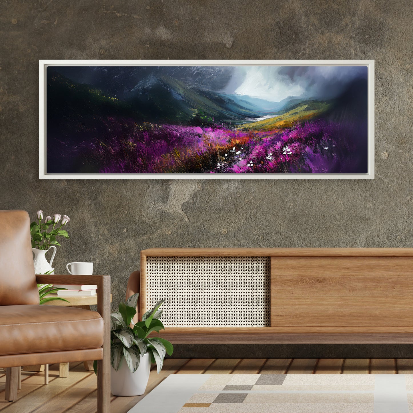 Storm In The Valley - Panoramic Canvas Print (60” x 20”)