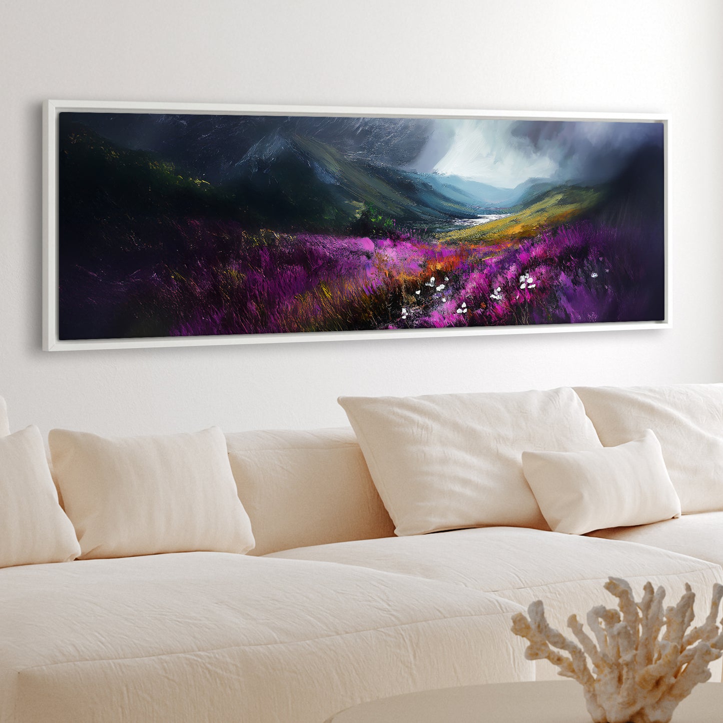 Storm In The Valley - Panoramic Canvas Print (60” x 20”)
