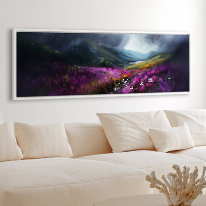 Storm In The Valley - Panoramic Canvas Print (60” x 20”)