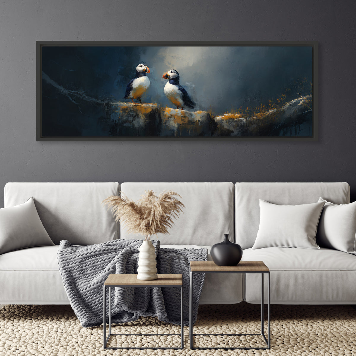 Puffin Rock - Panoramic Canvas Print (60” x 20”)