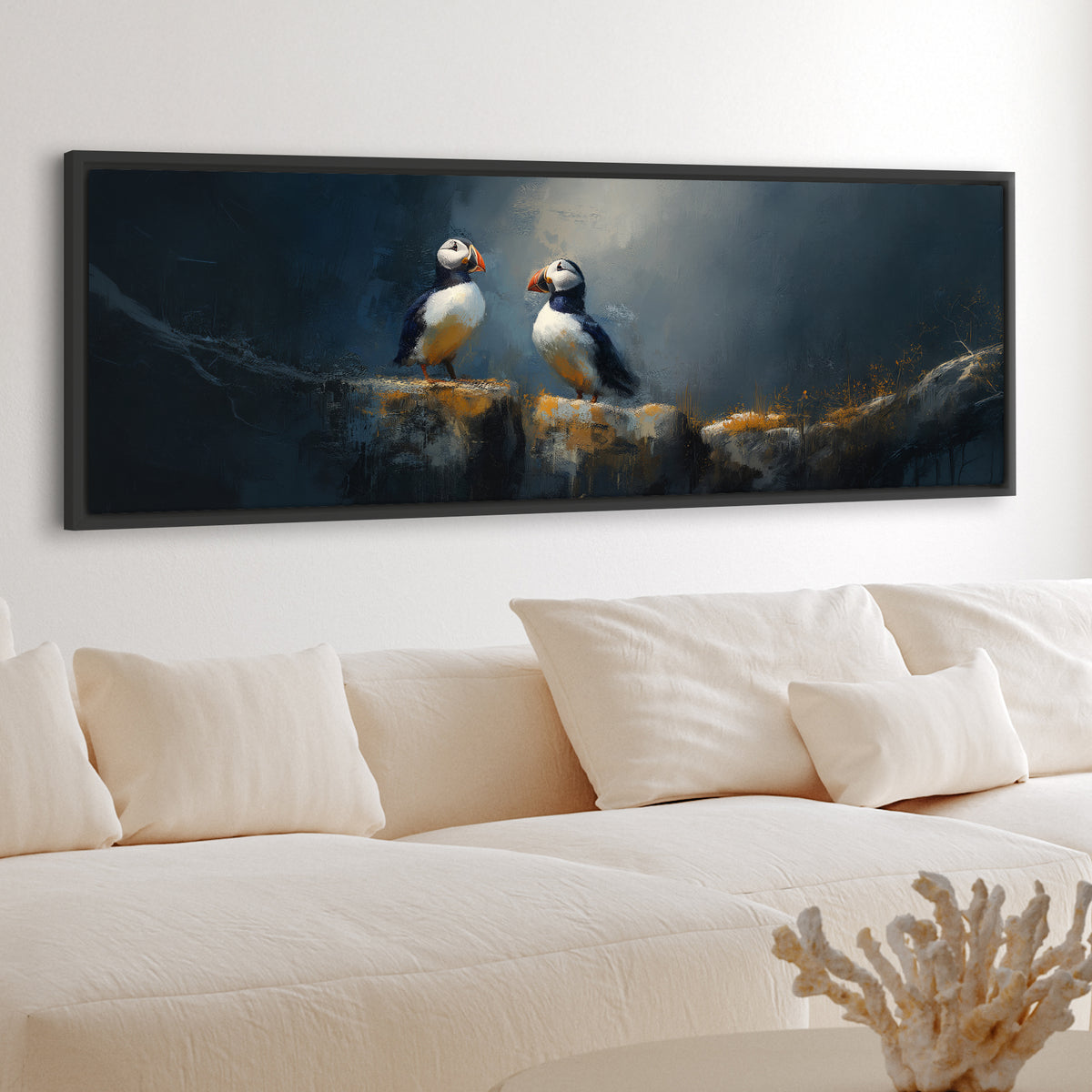 Puffin Rock - Panoramic Canvas Print (60” x 20”)