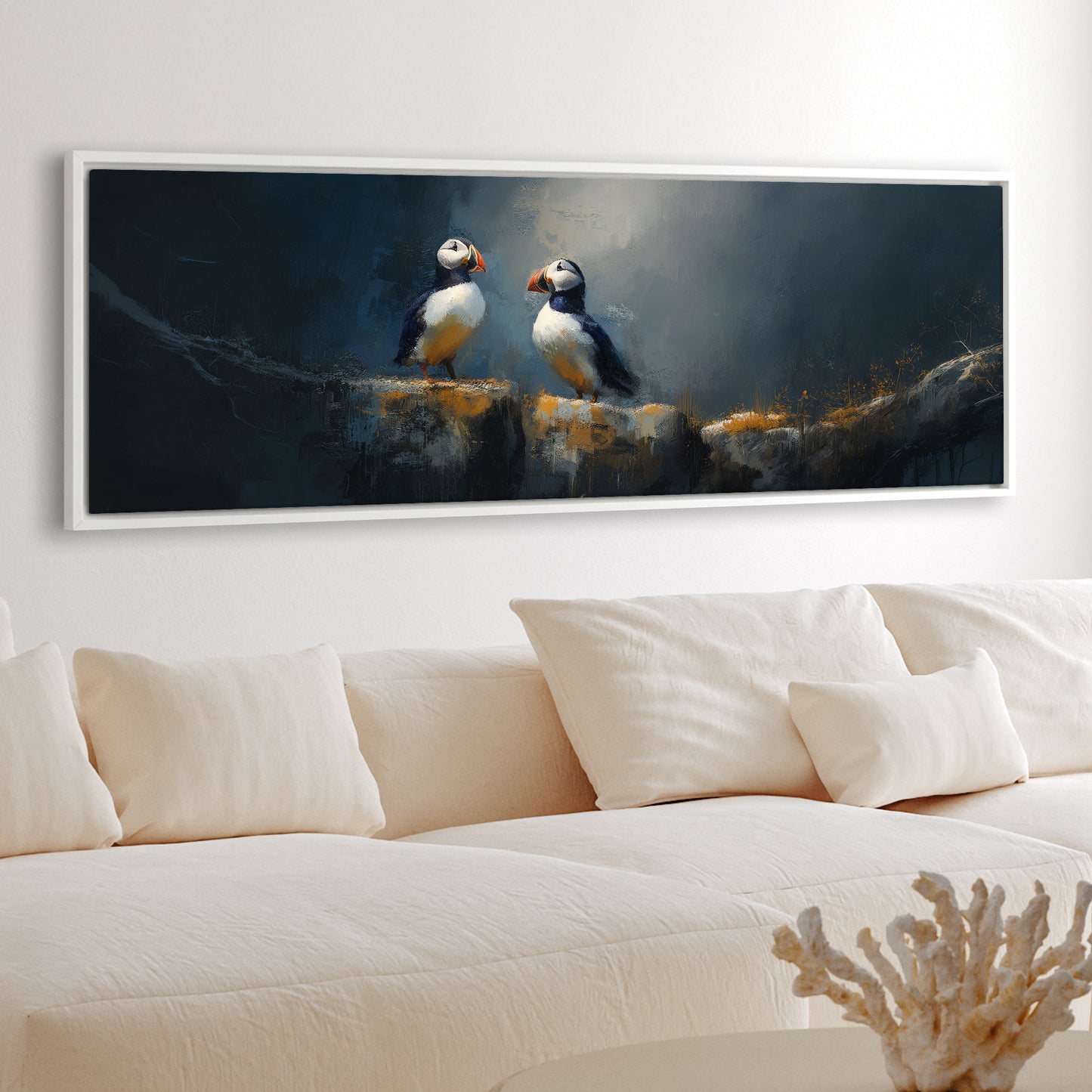 Puffin Rock - Panoramic Canvas Print (60” x 20”)