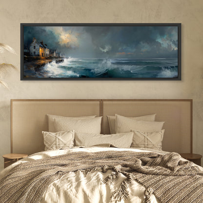 Waves At The Door - Panoramic Canvas Print (60” x 20”)
