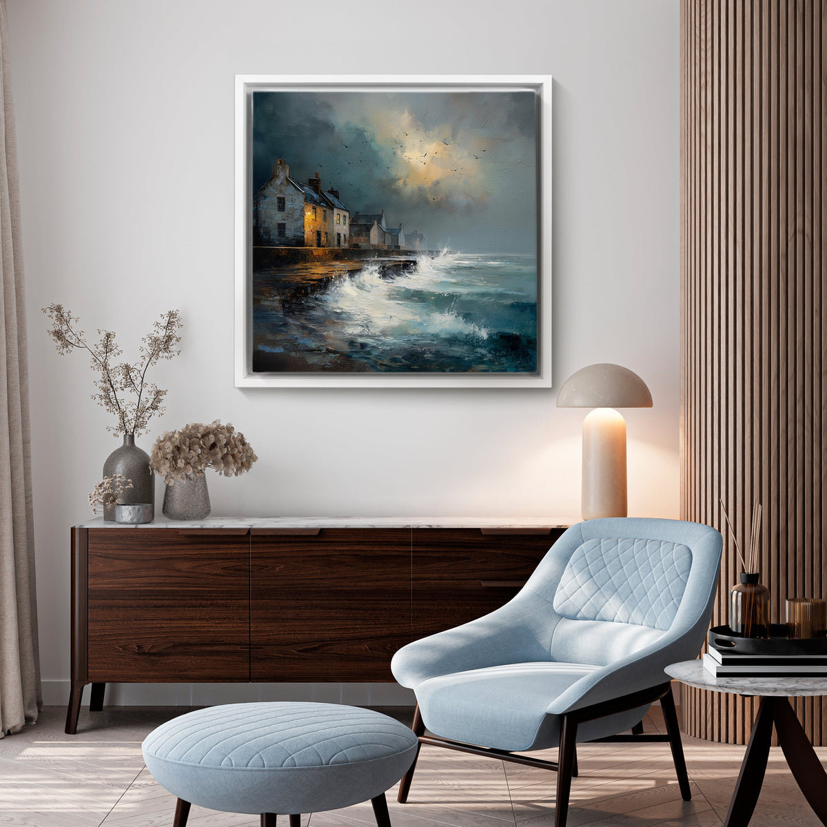 Waves At The Door - Canvas Print