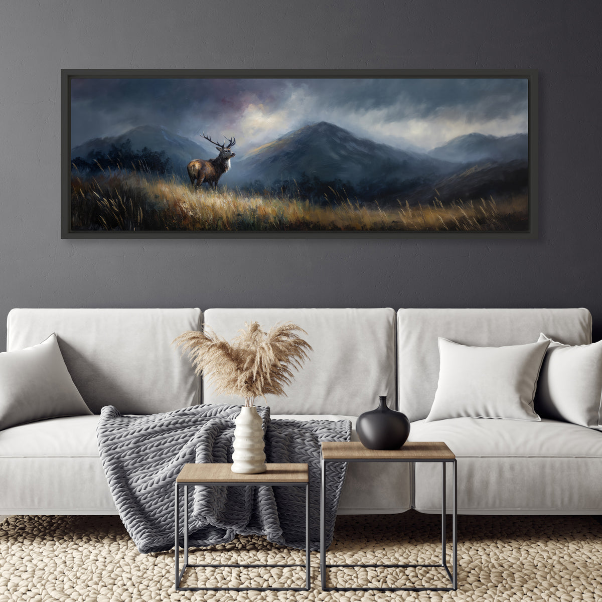 Highland Hart - Panoramic Canvas Print (60” x 20”)