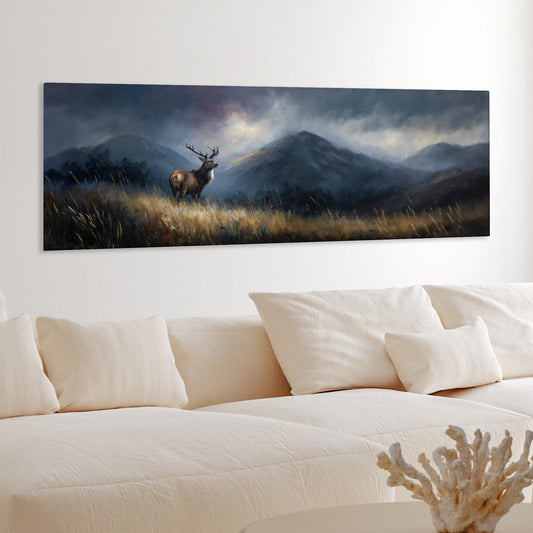 Highland Hart - Panoramic Canvas Print (60” x 20”)