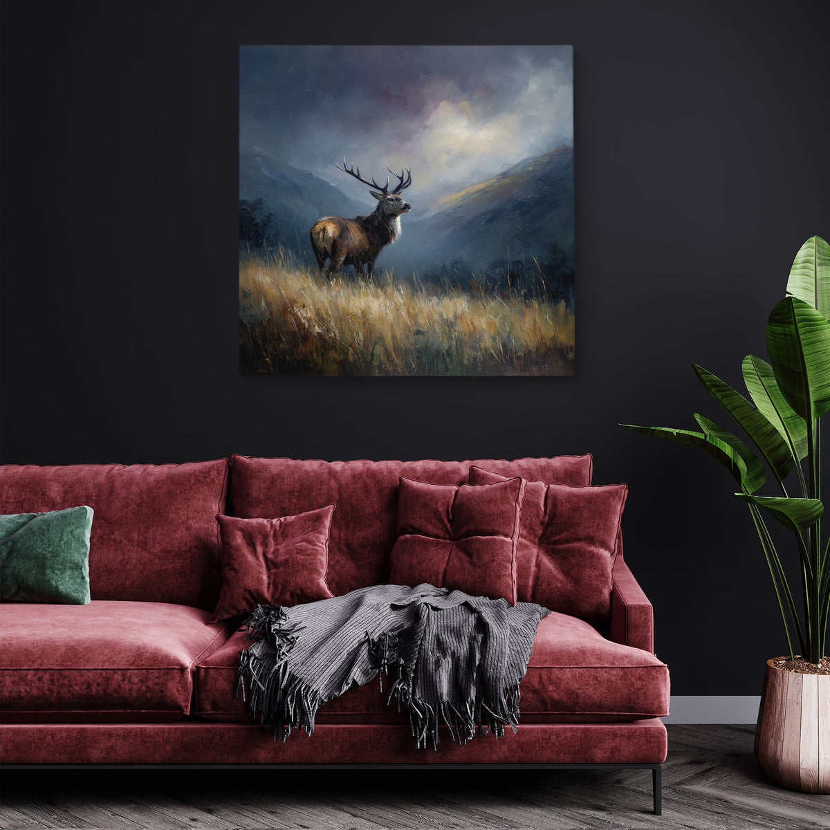 Highland Hart - Canvas Print