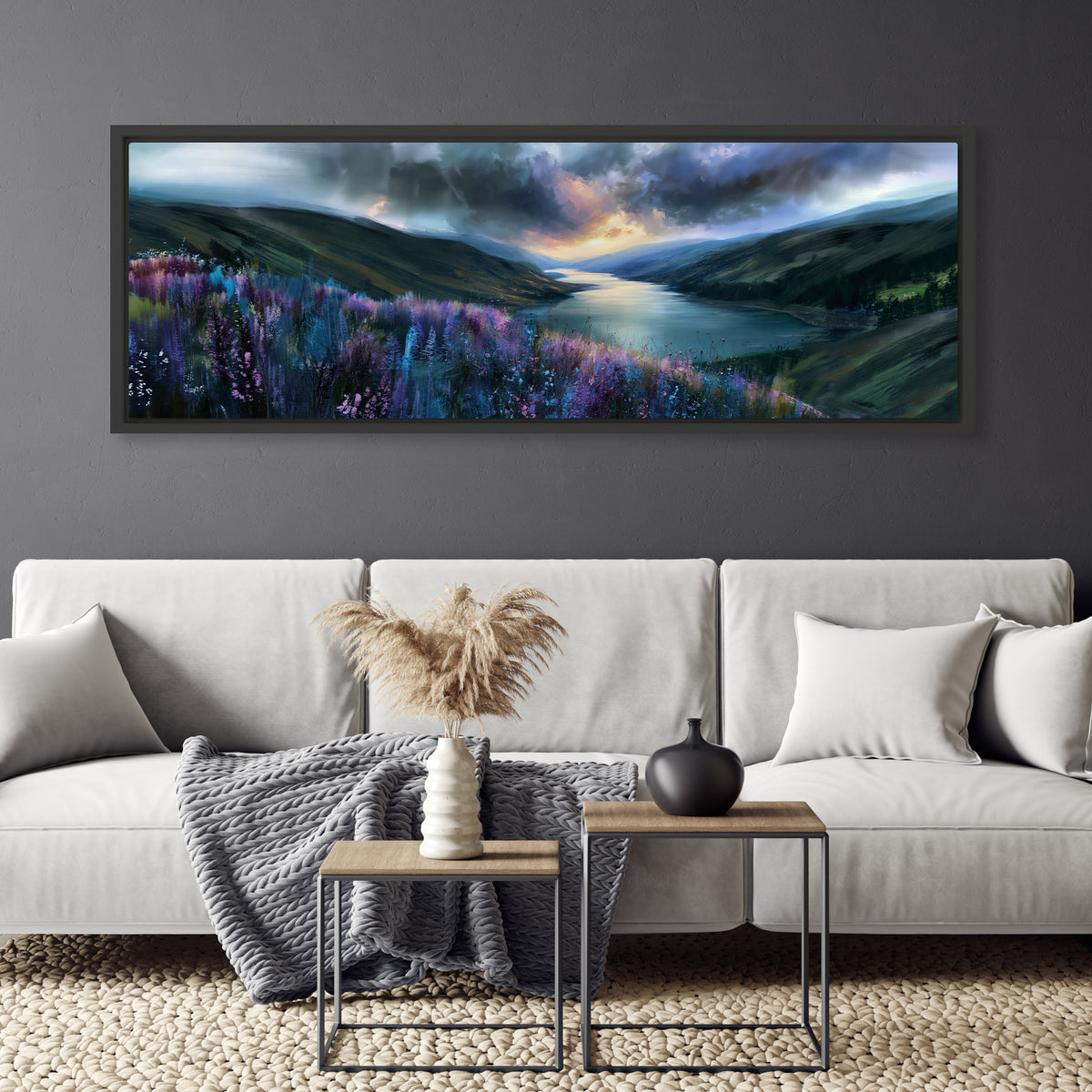Long Loch View - Panoramic Canvas Print (60” x 20”)