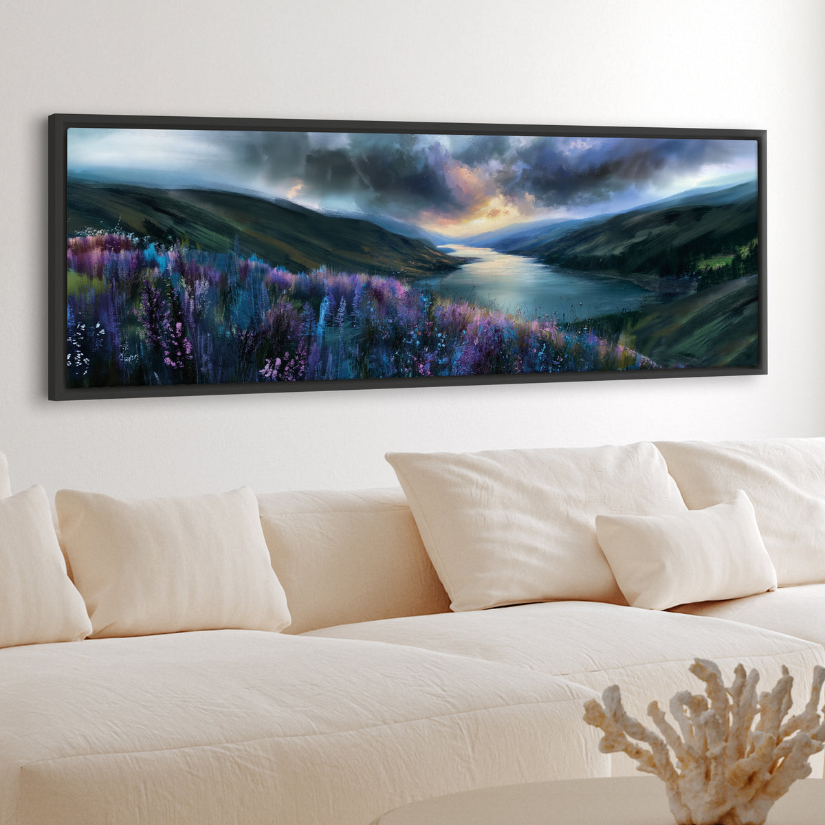 Long Loch View - Panoramic Canvas Print (60” x 20”)