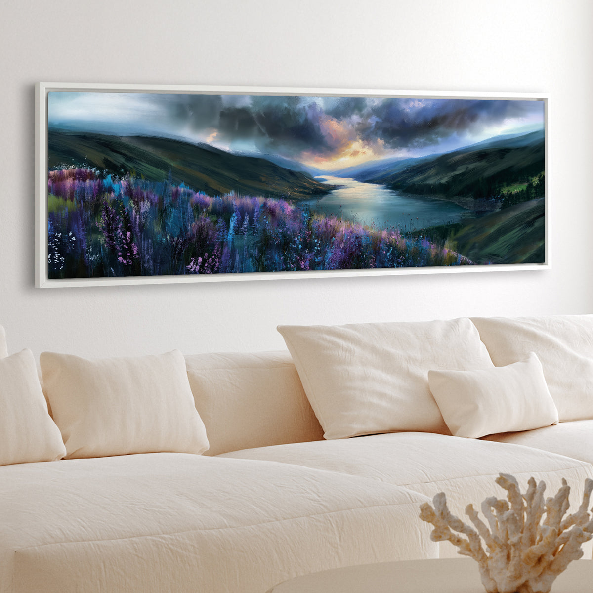 Long Loch View - Panoramic Canvas Print (60” x 20”)